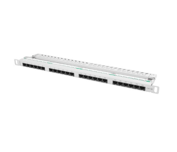 Lanberg Patchpanel 24p 19" 0,5U UTP 5e organizer (szary) - 457235 - zdjęcie 4